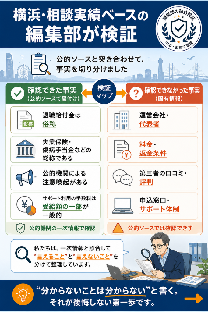 編集部が公的ソースで確認できた事実と確認できなかった事実を切り分けた独自検証マップ